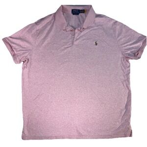 Polo Ralph Lauren Pink Polo Shirt XXL Custom Slim Fit Pony Logo